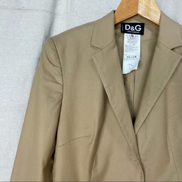 Dolce & Gabbana Khaki Tan Stretch Fit Blazer - Picture 2 of 6
